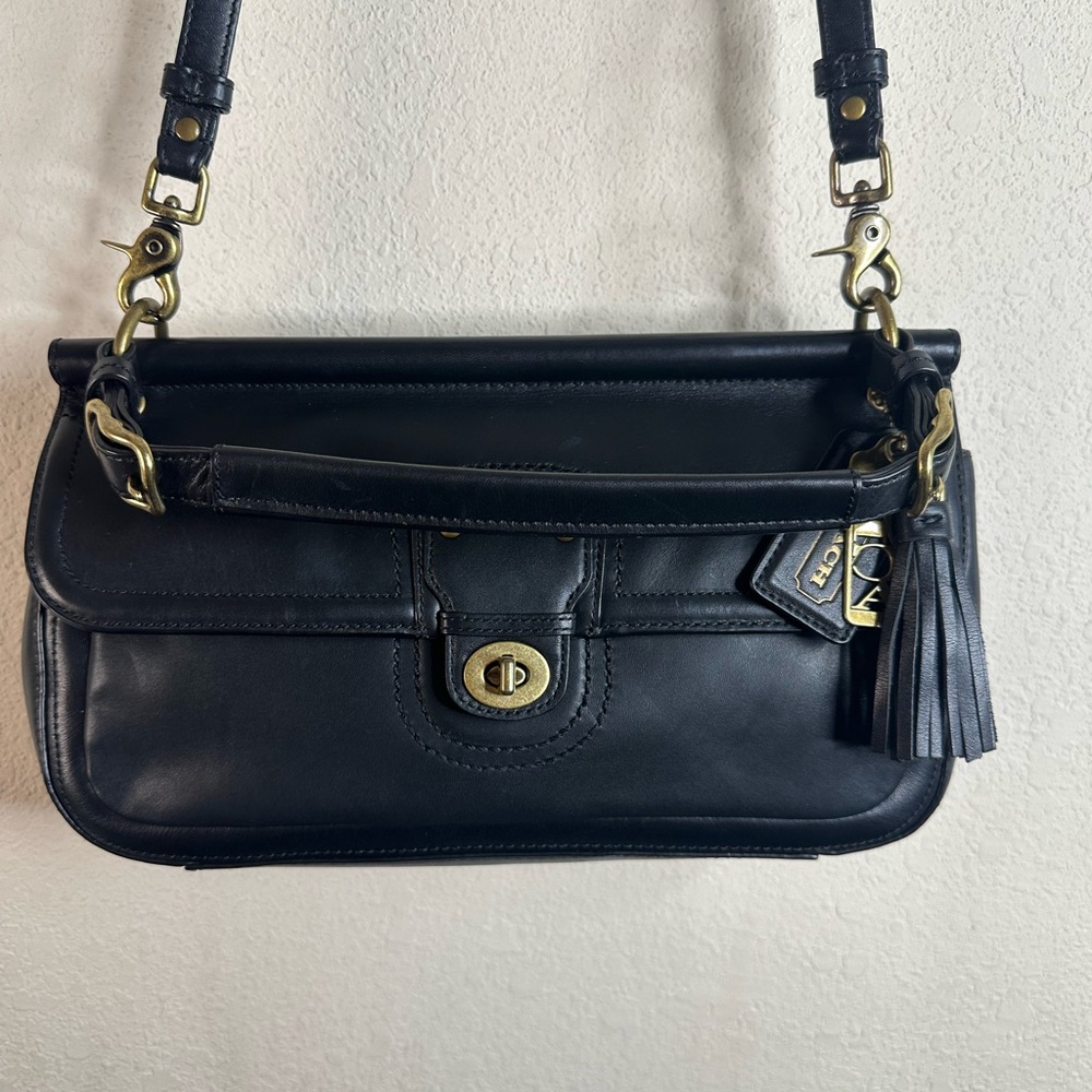 Coach Black Leather Crossbody Bag